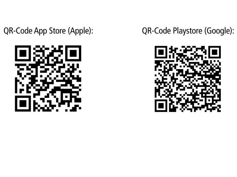 QR-Codes zur kbo-Navi-App für den Apple App Store und den Google PlayStore